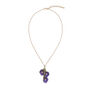 Purple petunia pendant necklace by Michael Michaud